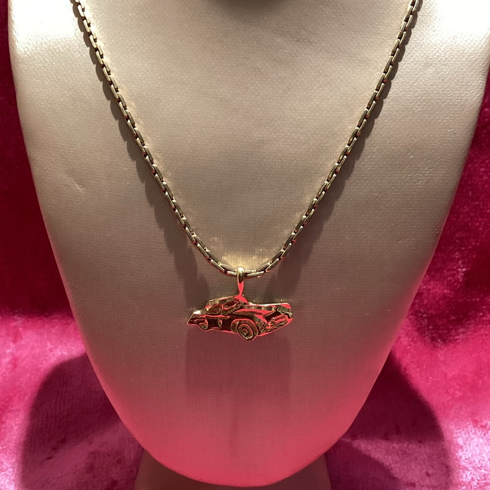 Vintage 70s Car Pendant Necklace